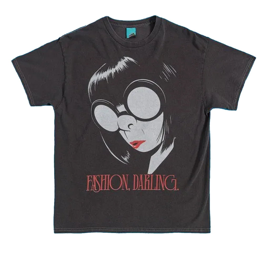 Charcoal - Front - The Incredibles Unisex Adult Edna Mode Vintage Wash T-Shirt