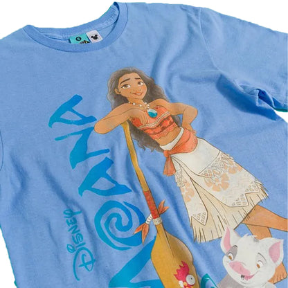 Blue - Side - Moana Unisex Adult Cotton T-Shirt
