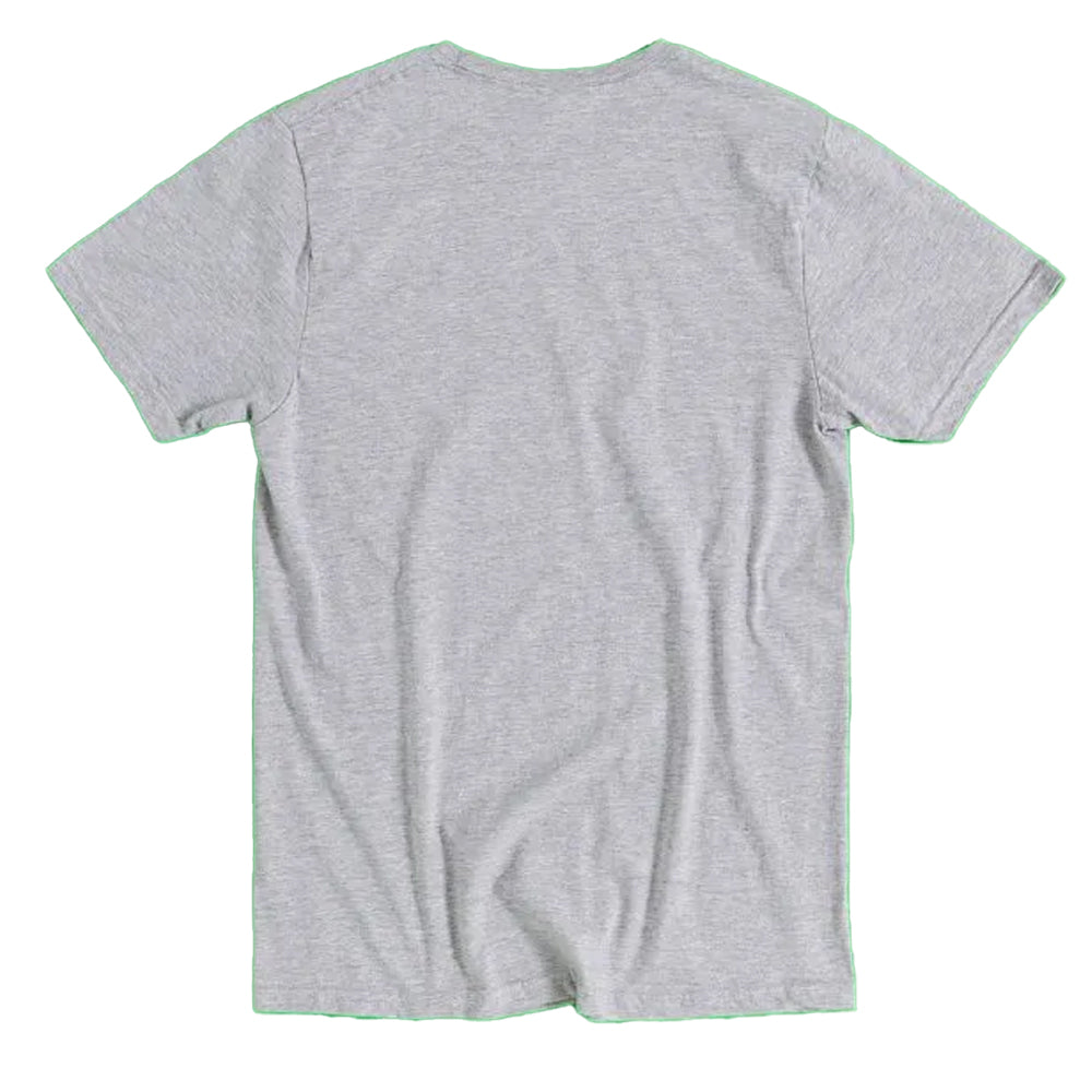 Grey Marl - Back - Wallace and Gromit Unisex Adult Evil Genius Feathers McGraw T-Shirt