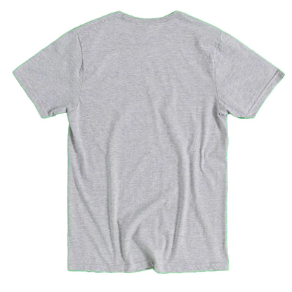 Grey Marl - Back - Wallace and Gromit Unisex Adult Evil Genius Feathers McGraw T-Shirt