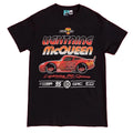 Black - Front - Cars Unisex Adult Race Lightning McQueen T-Shirt