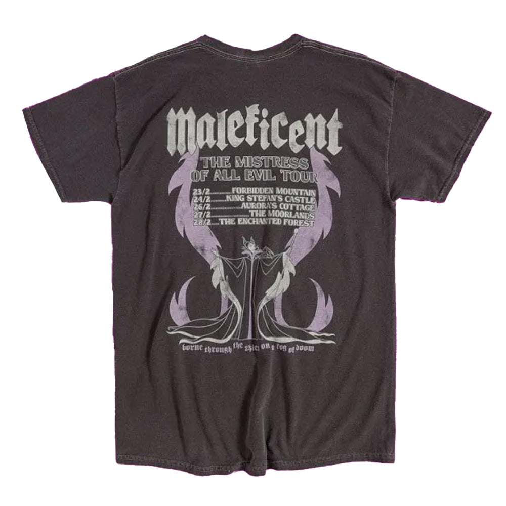 Charcoal - Back - Sleeping Beauty Womens-Ladies Mistress Of All Evil Maleficent Vintage Wash T-Shirt