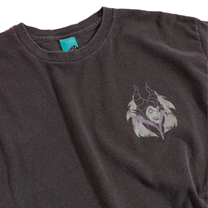 Charcoal - Side - Sleeping Beauty Womens-Ladies Mistress Of All Evil Maleficent Vintage Wash T-Shirt