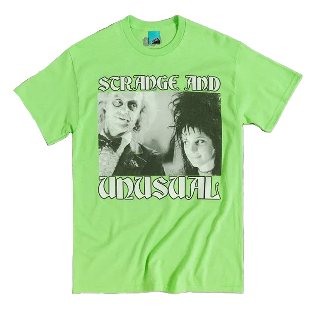 Green - Front - Beetlejuice Unisex Adult Strange And Unusual Lydia Deetz T-Shirt