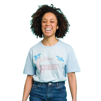 Blue - Lifestyle - Cinderella Unisex Adult Classic Bird Logo T-Shirt