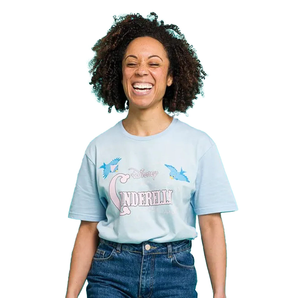 Blue - Lifestyle - Cinderella Unisex Adult Classic Bird Logo T-Shirt