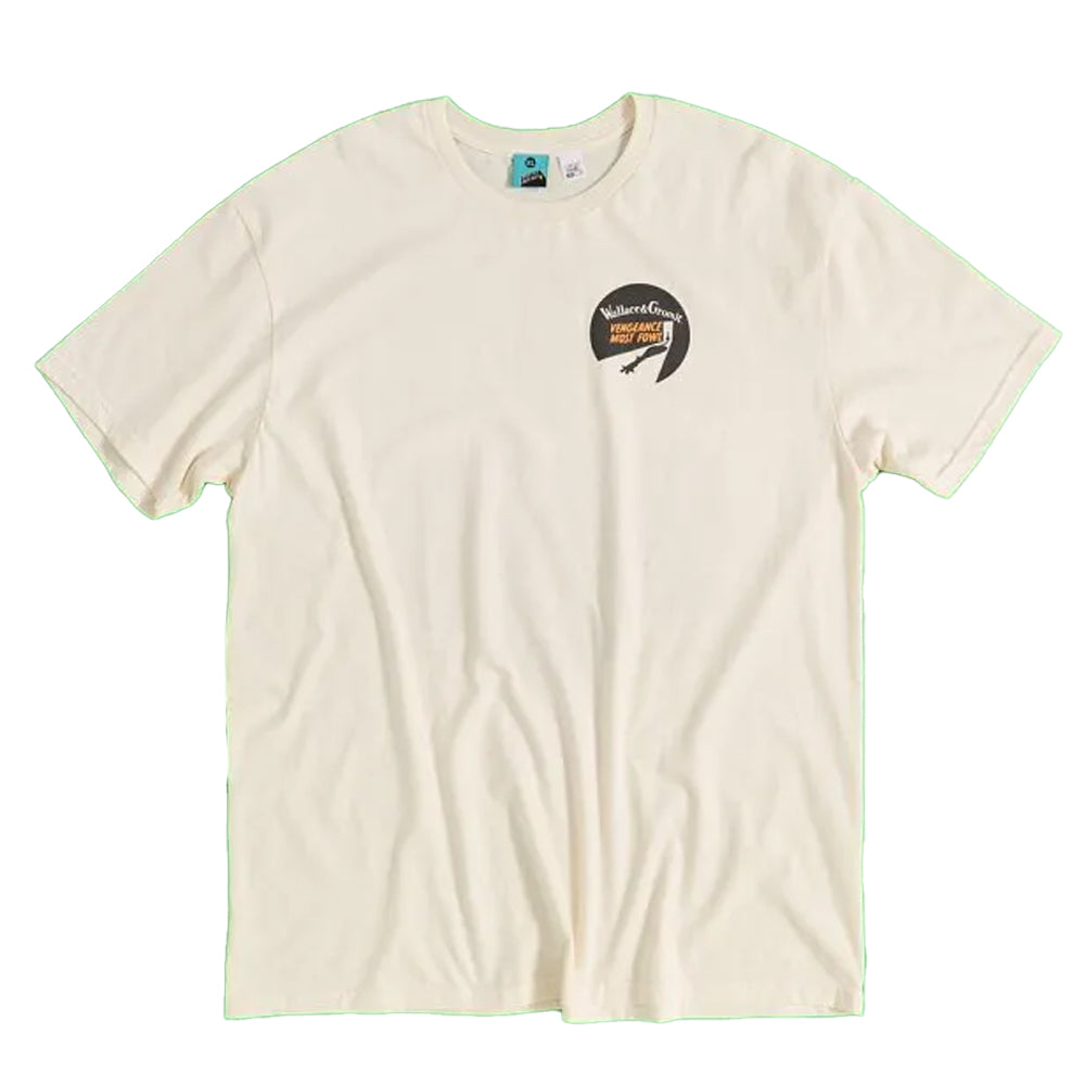 Natural - Front - Wallace and Gromit Unisex Adult Vengeance Most Fowl Feathers McGraw Line Up T-Shirt