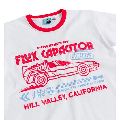 White - Lifestyle - Back To The Future Unisex Adult Flux Capacitor Ringer T-Shirt