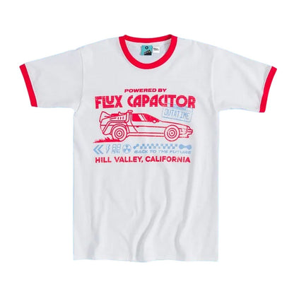 White - Front - Back To The Future Unisex Adult Flux Capacitor Ringer T-Shirt