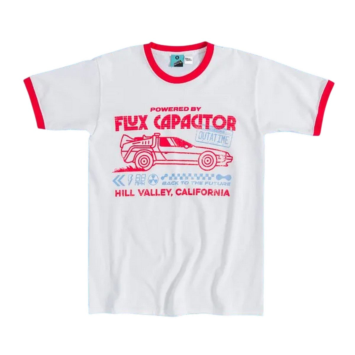 White - Front - Back To The Future Unisex Adult Flux Capacitor Ringer T-Shirt