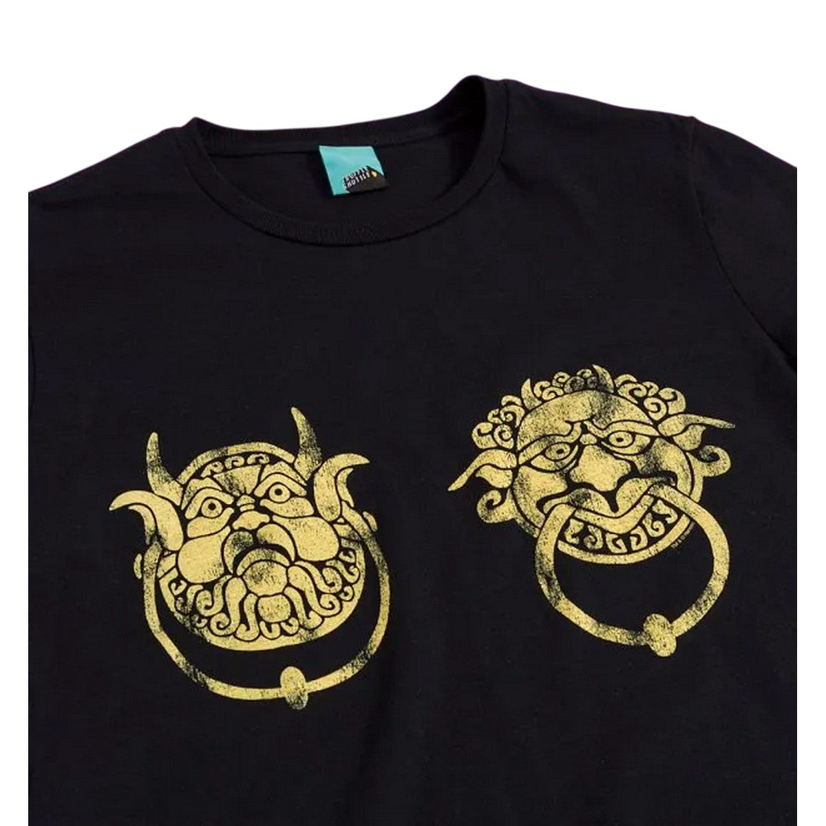 Black-Charcoal - Lifestyle - Labyrinth Womens-Ladies Knockers Fitted T-Shirt