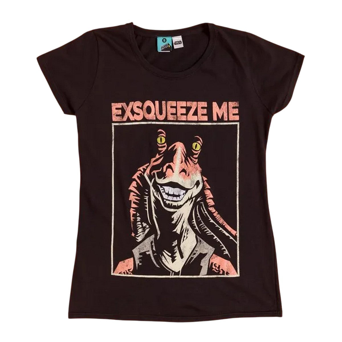 Black - Front - Star Wars Unisex Adult Exsqueeze Me Jar Jar Binks T-Shirt