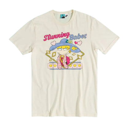 Natural - Front - Rugrats Unisex Adult Stunning Babes Angelica T-Shirt