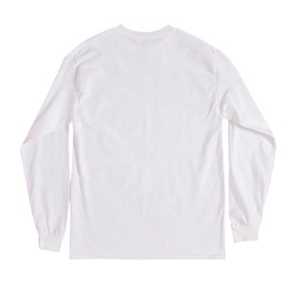White-Off White - Back - Labyrinth Unisex Adult Fireys Flame Logo Long-Sleeved T-Shirt
