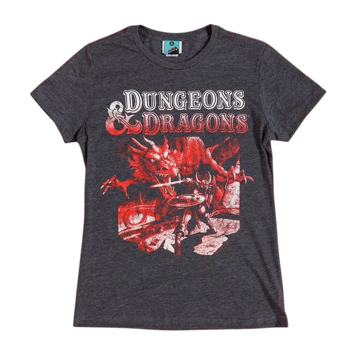 Charcoal Marl - Front - Dungeons & Dragons Womens-Ladies Player Manual Fitted T-Shirt