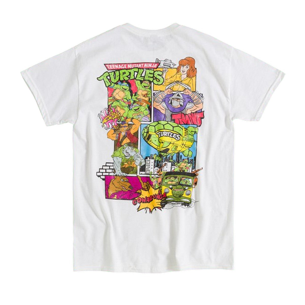 White - Back - Teenage Mutant Ninja Turtles Unisex Adult Comic Back Print T-Shirt
