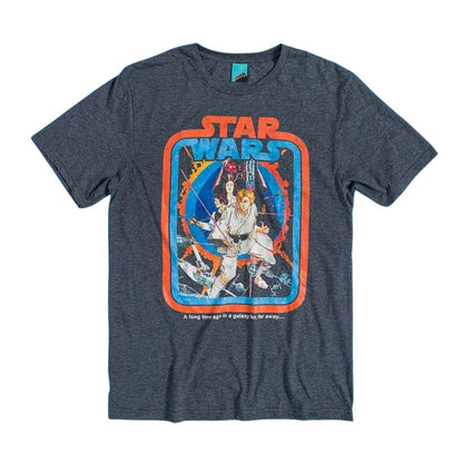 Charcoal - Front - Star Wars Unisex Adult Retro T-Shirt