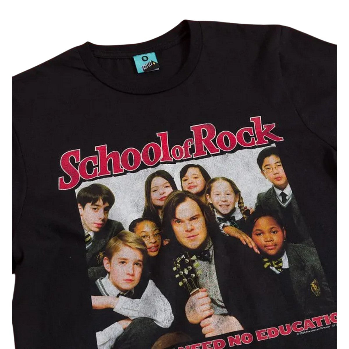 Black - Side - School of Rock Unisex Adult We Don´t Need No Education T-Shirt