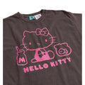 Charcoal - Side - Hello Kitty Unisex Adult Outline Vintage Wash T-Shirt