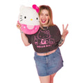 Charcoal - Lifestyle - Hello Kitty Unisex Adult Outline Vintage Wash T-Shirt