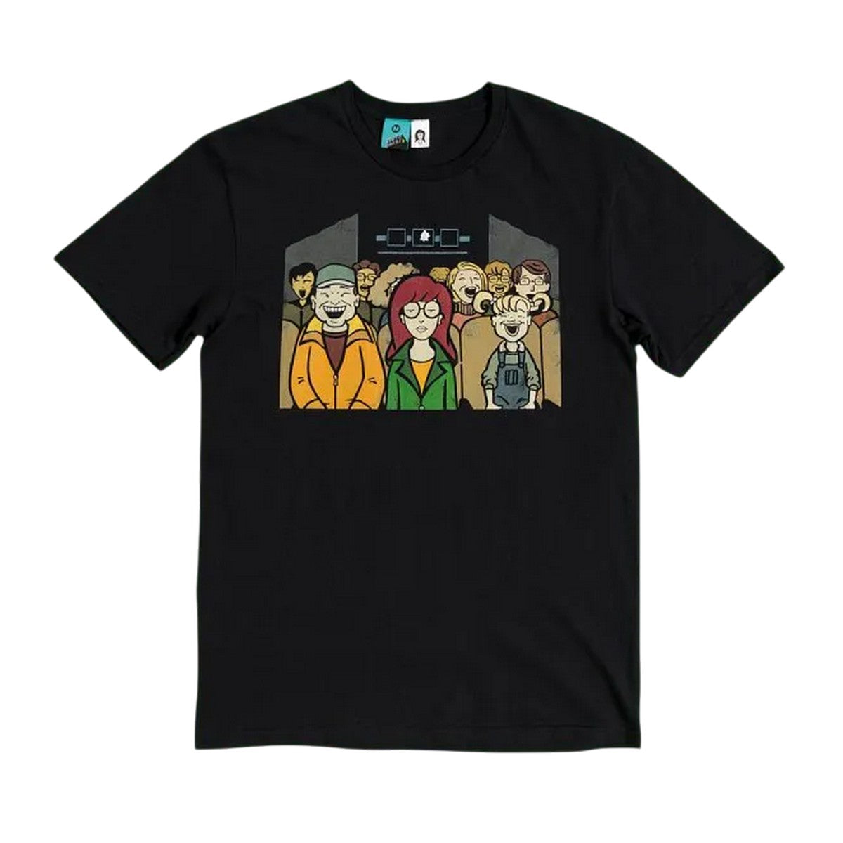 Black - Front - Daria Unisex Adult Opening Title Sequence T-Shirt