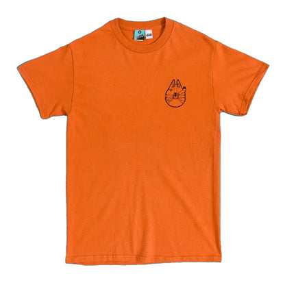 Orange - Front - Star Wars Unisex Adult Millennium Falcon Embroidered Heavyweight T-Shirt