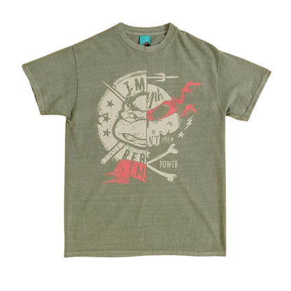 Green - Front - Teenage Mutant Ninja Turtles Unisex Adult Split Vintage Wash T-Shirt