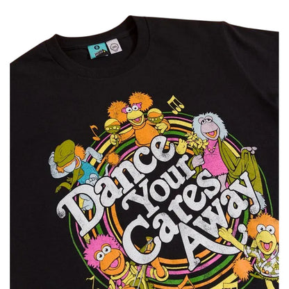 Black-Charcoal - Lifestyle - Fraggle Rock Unisex Adult Dance Your Cares Away Swirl T-Shirt