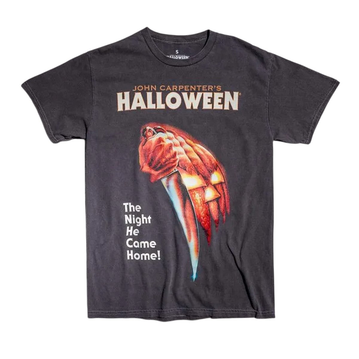 Black-Charcoal - Front - Halloween Unisex Adult Movie Poster Vintage Wash T-Shirt