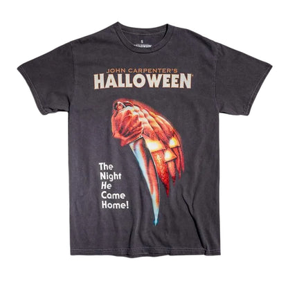 Black-Charcoal - Front - Halloween Unisex Adult Movie Poster Vintage Wash T-Shirt