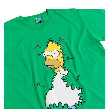 Hedge Green - Side - The Simpsons Unisex Adult Homer Simpson T-Shirt