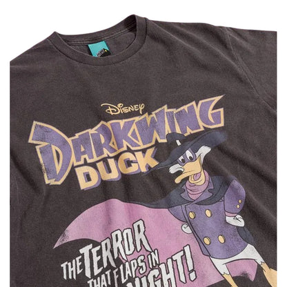 Charcoal - Side - Darkwing Duck Unisex Adult Vintage Wash T-Shirt