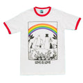 White-Off White - Front - Moomin Unisex Adult Love Is Love T-Shirt