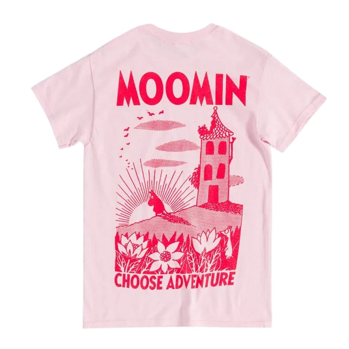 Pink - Back - Moomin Unisex Adult Adventure Back Print T-Shirt