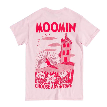 Pink - Back - Moomin Unisex Adult Adventure Back Print T-Shirt