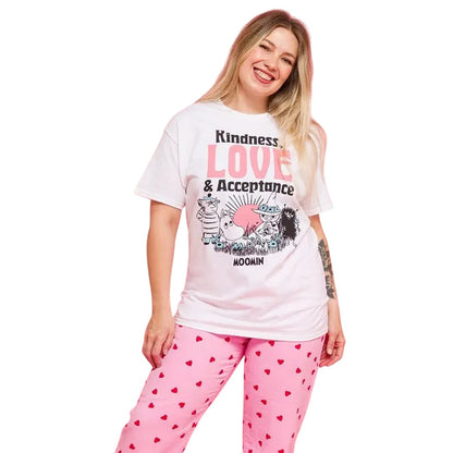White-Off White - Side - Moomin Unisex Adult Kindness Love And Acceptance T-Shirt