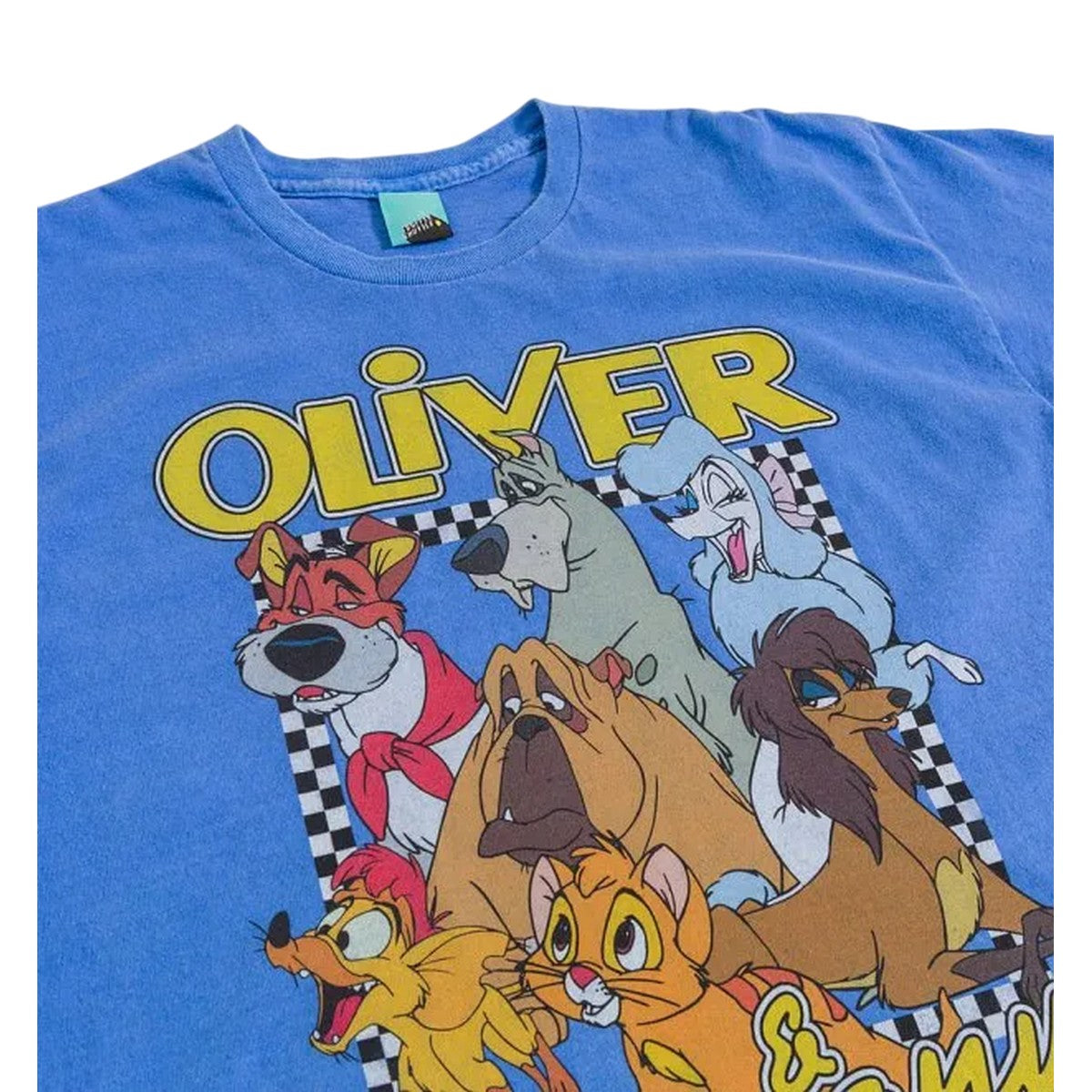 Blue - Side - Oliver & Company Unisex Adult Vintage Wash T-Shirt