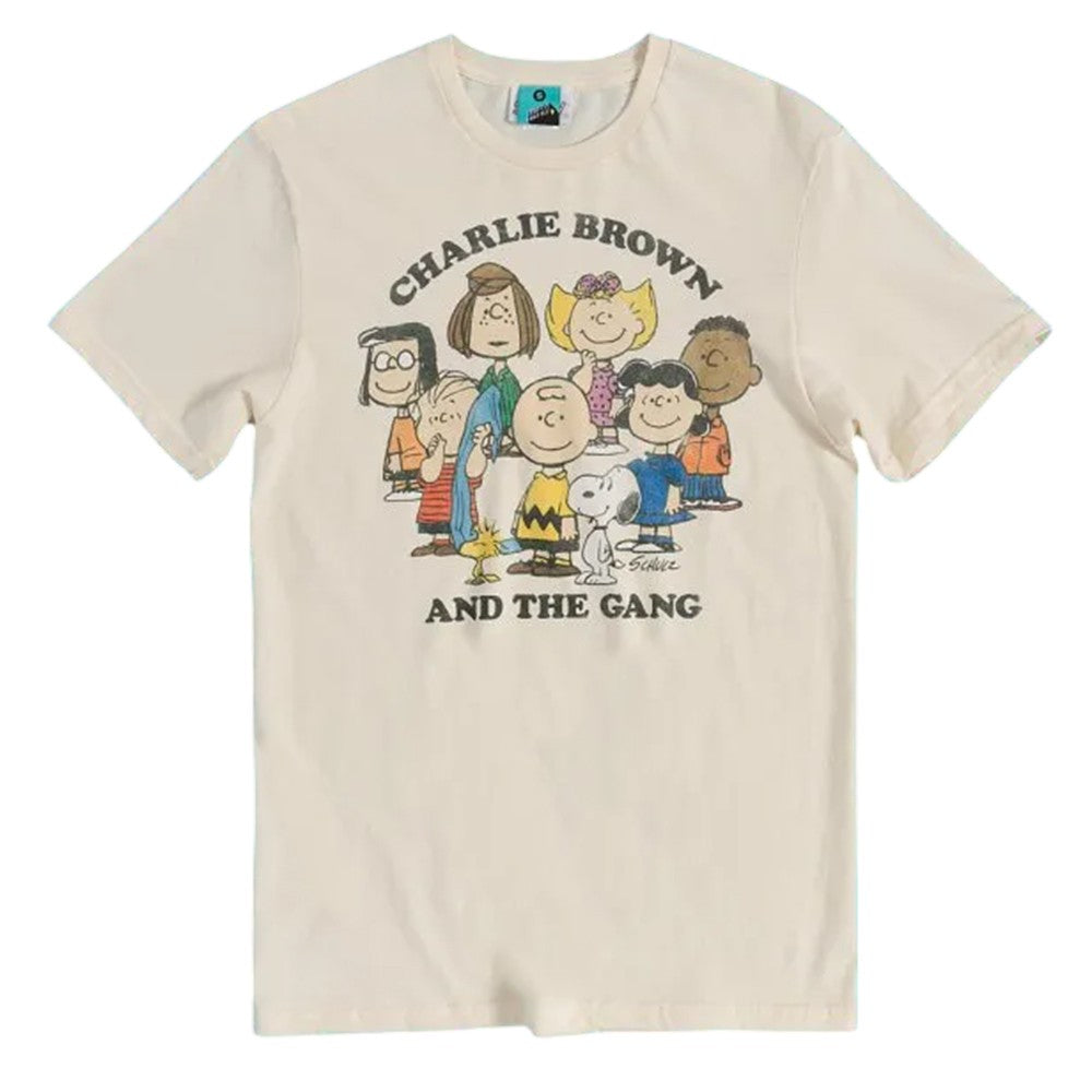 Beige - Front - Peanuts Unisex Adult Charlie And The Gang T-Shirt