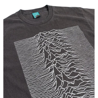 Black-Charcoal - Side - Joy Division Unisex Adult Unknown Pleasures T-Shirt