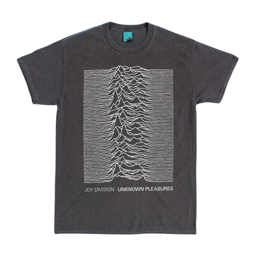 Black-Charcoal - Front - Joy Division Unisex Adult Unknown Pleasures T-Shirt