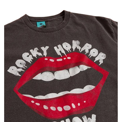 Black-Charcoal - Side - The Rocky Horror Picture Show Unisex Adult Lips T-Shirt