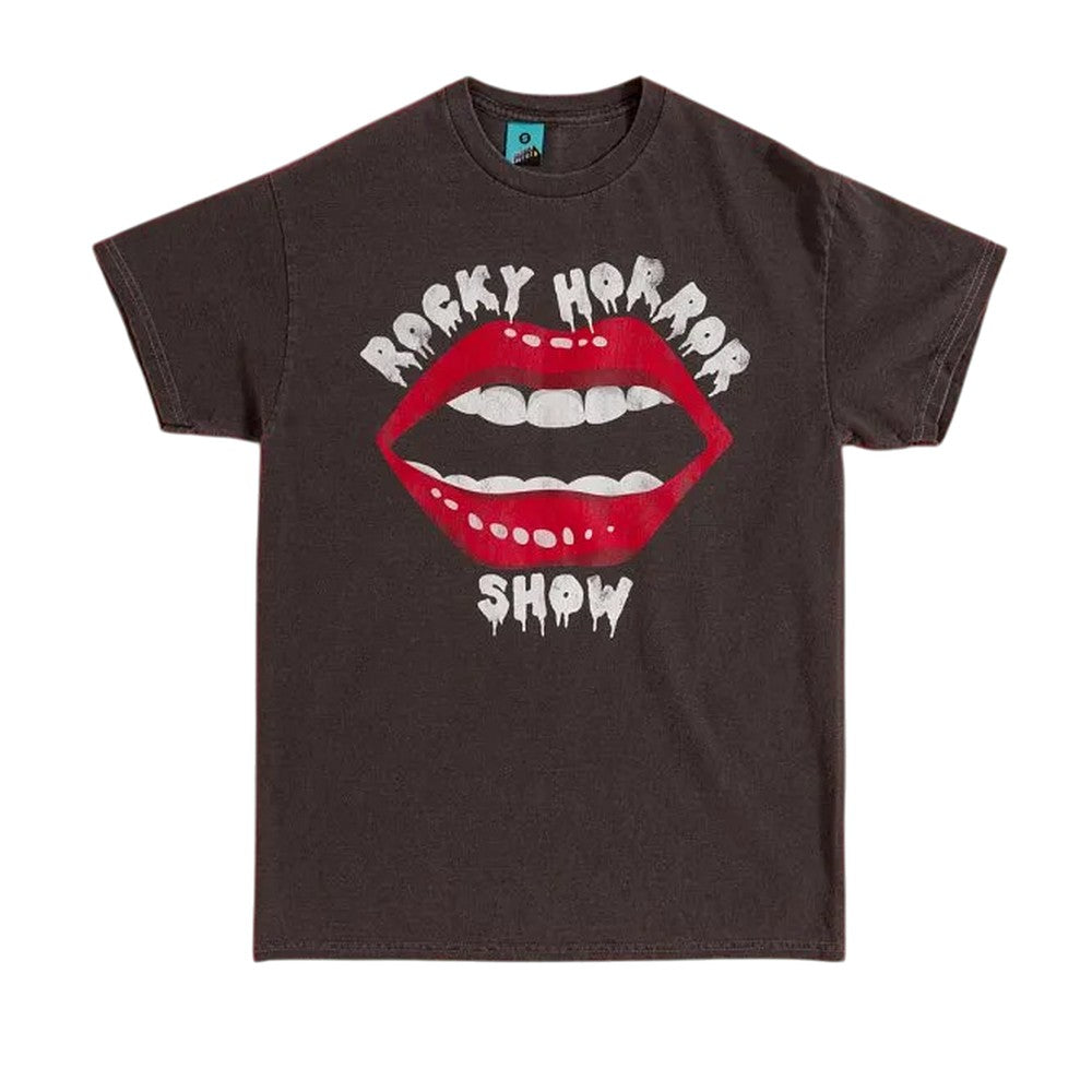 Black-Charcoal - Front - The Rocky Horror Picture Show Unisex Adult Lips T-Shirt