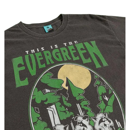 Black-Charcoal - Side - The Raccoons Unisex Adult This Is The Evergreen Forest T-Shirt