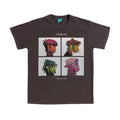 Black-Charcoal - Front - Gorillaz Unisex Adult Demon Days T-Shirt