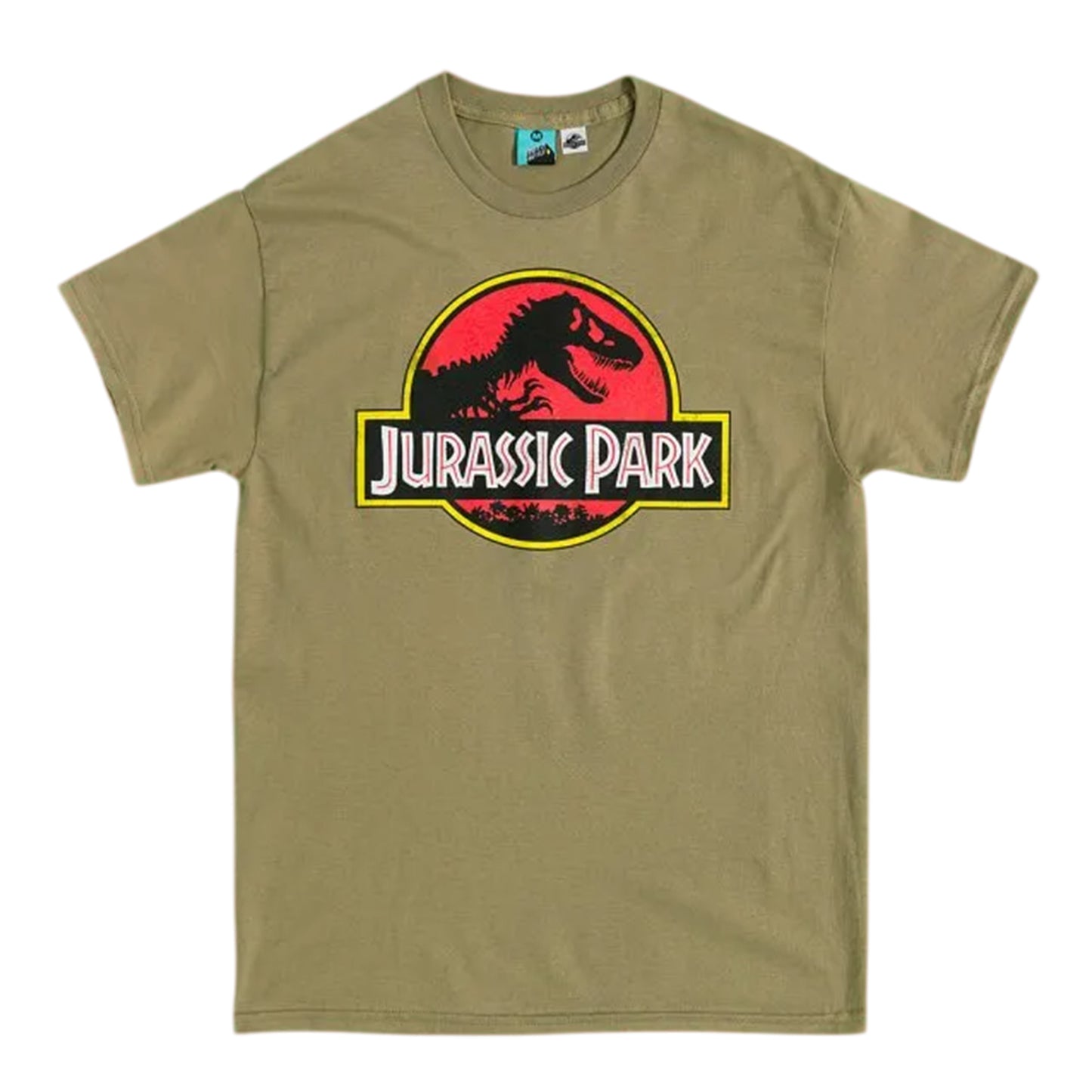Green - Front - Jurassic Park Unisex Adult Classic Logo T-Shirt