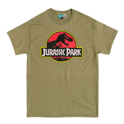 Green - Front - Jurassic Park Unisex Adult Classic Logo T-Shirt