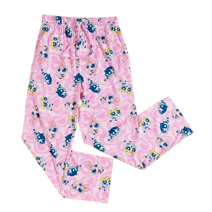 Pink - Front - The Powerpuff Girls Unisex Adult All-Over Print Lounge Pants
