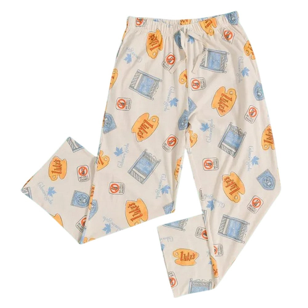 Beige - Front - Gilmore Girls Womens-Ladies Lounge Pants