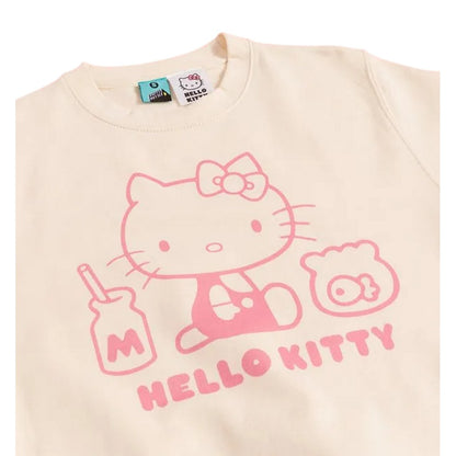 Beige - Side - Hello Kitty Unisex Adult Outline Sweatshirt