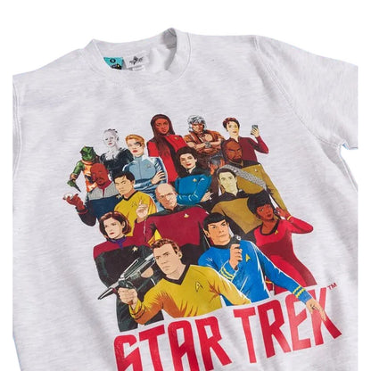 Grey - Side - Star Trek Unisex Adult Greatest Crew Members Sweatshirt
